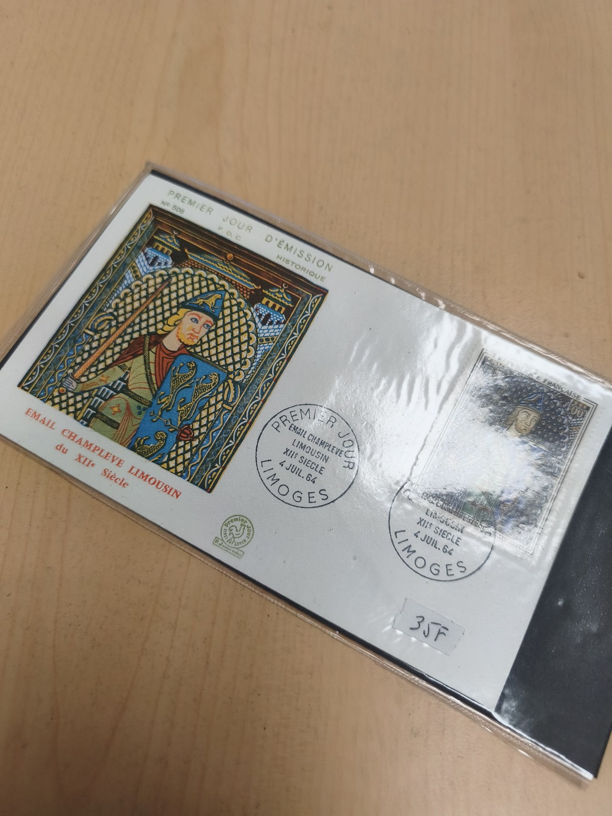 Lettre Premier Jour d’Émission Limoges émail champlevé XIIIe philatélie FDC