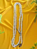 Collier perles de culture baroques vintage, long sautoir blanc, bijou ancien