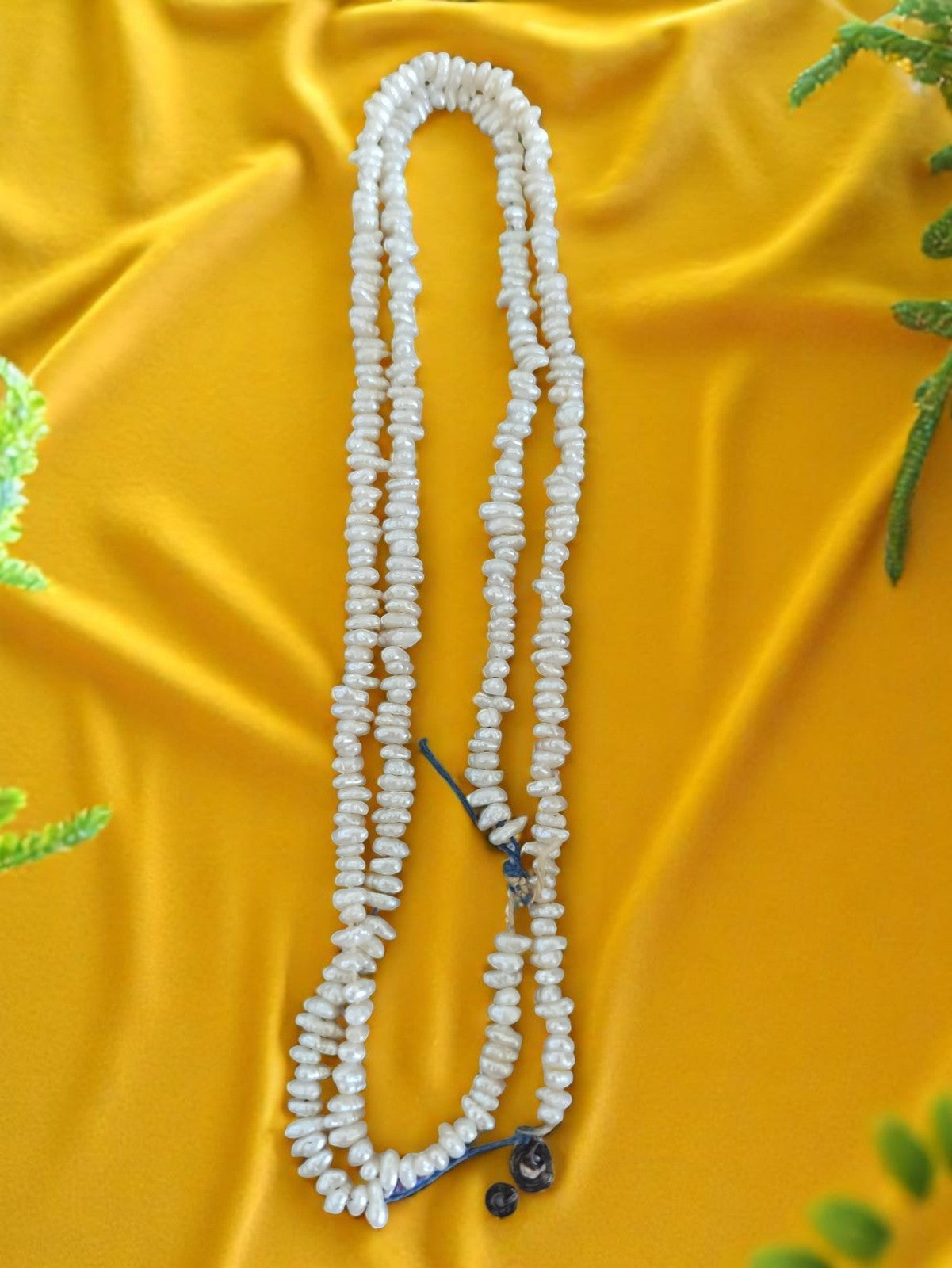 Collier perles de culture baroques vintage, long sautoir blanc, bijou ancien