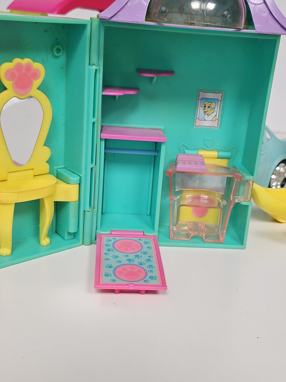 Vintage Polly Pocket Happenin Pet Salon ancien coffret rétro collection années 9