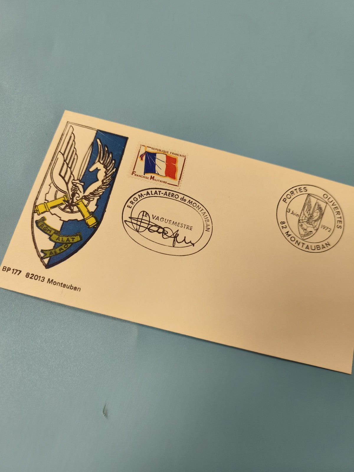 Ancienne enveloppe militaire oblitérée Montauban, timbre France, collection phil