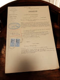 Document administratif arrêté préfectoral Marseille 1942 timbres anciens Bouches