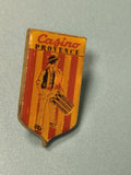 Vintage pin's Casino Provence, blason émaillé, rayures rouges jaunes, collection