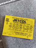 Carte QSL radioamateur JR7CDL Japon Aomori vintage jaune opérateur Masaki Yokoya