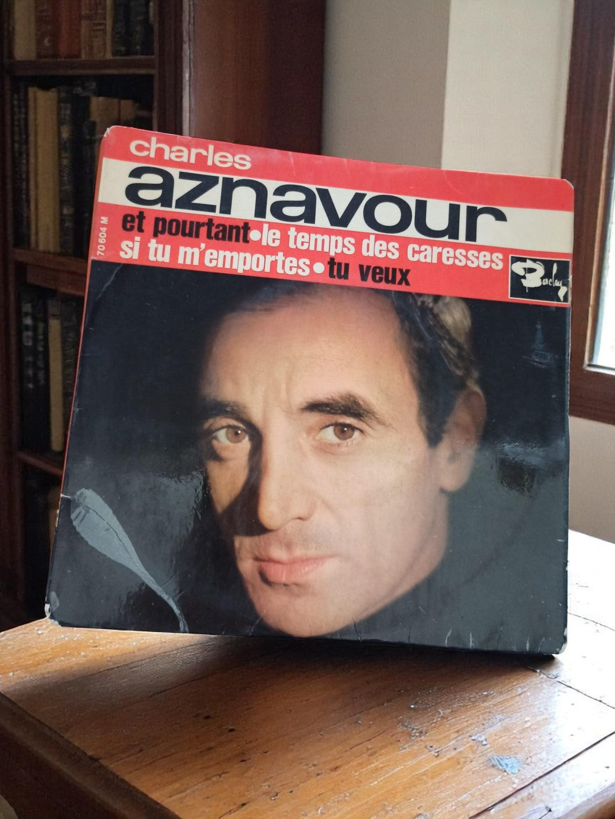 Vinyle 45T Charles Aznavour Barclay pochette vintage rétro années 60