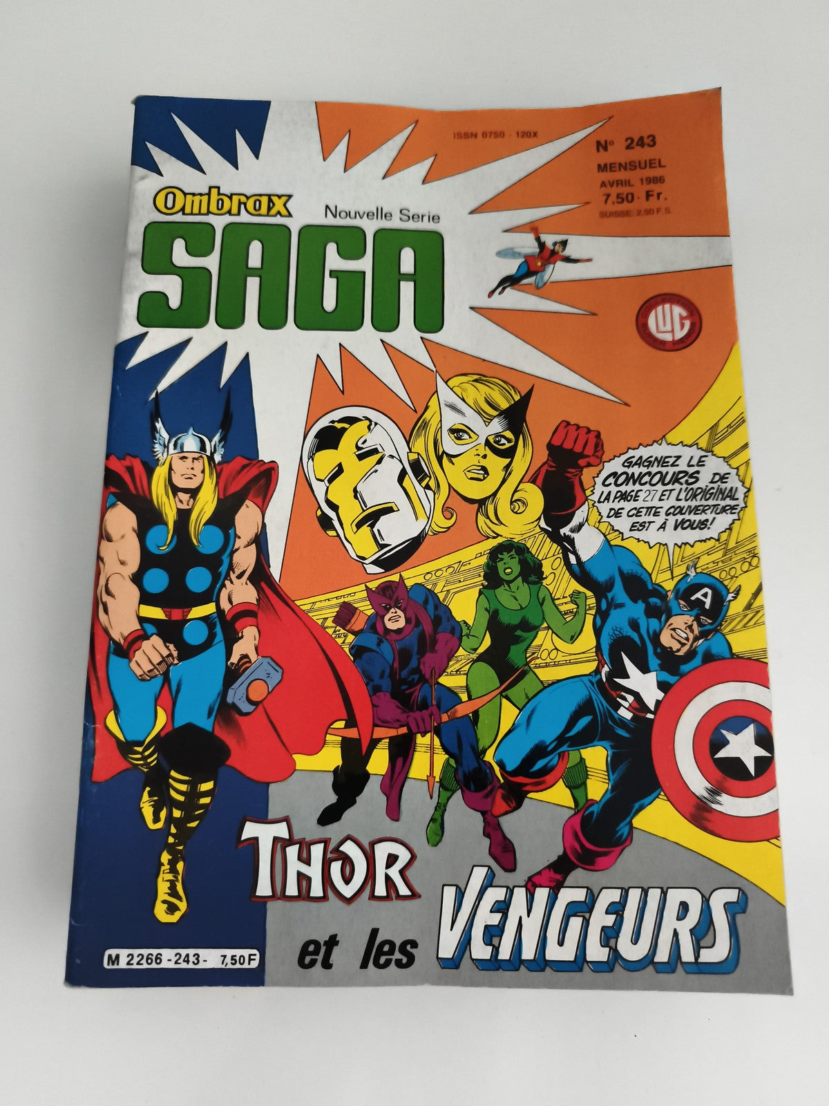 Comic Ombrax Saga n°243 1986 Thor Vengeurs Marvel ancien vintage France