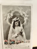 Carte postale ancienne 1ère Communion Eglise de Pétange, photo colorisée, début