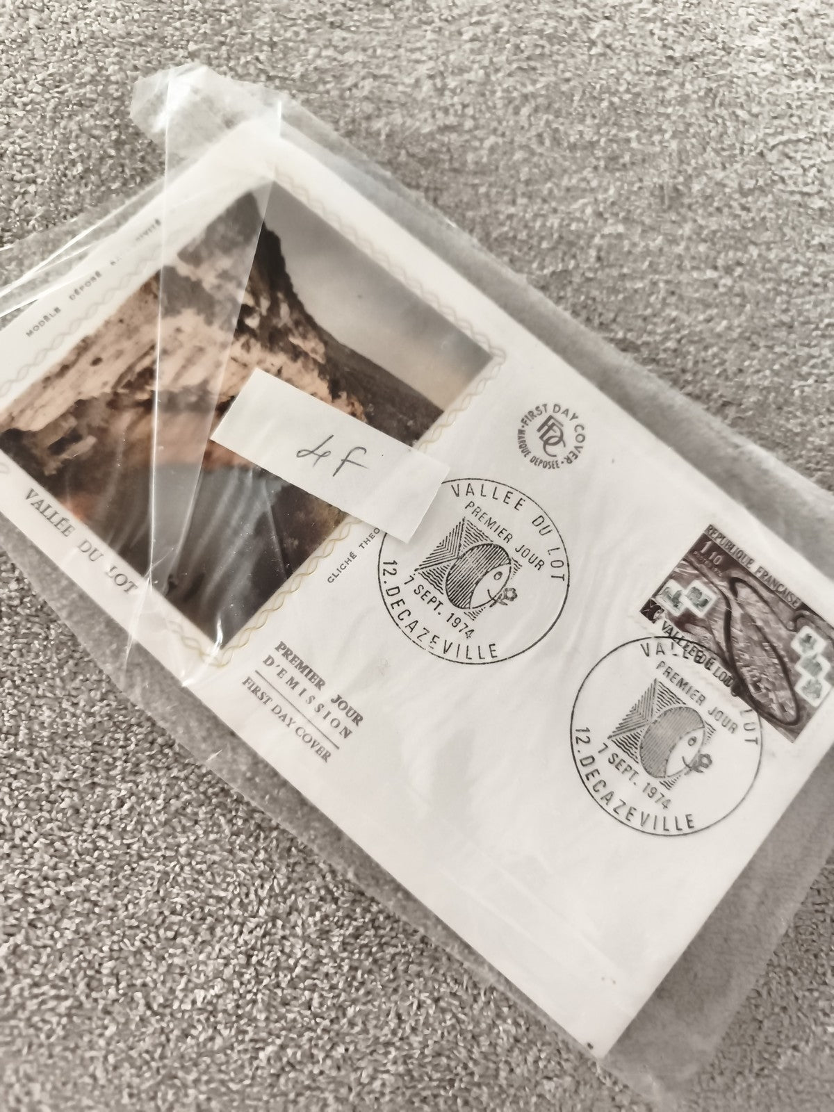 Lettre Premier Jour Vallée du Lot 1974 FDC Décazeville philatélie ancienne