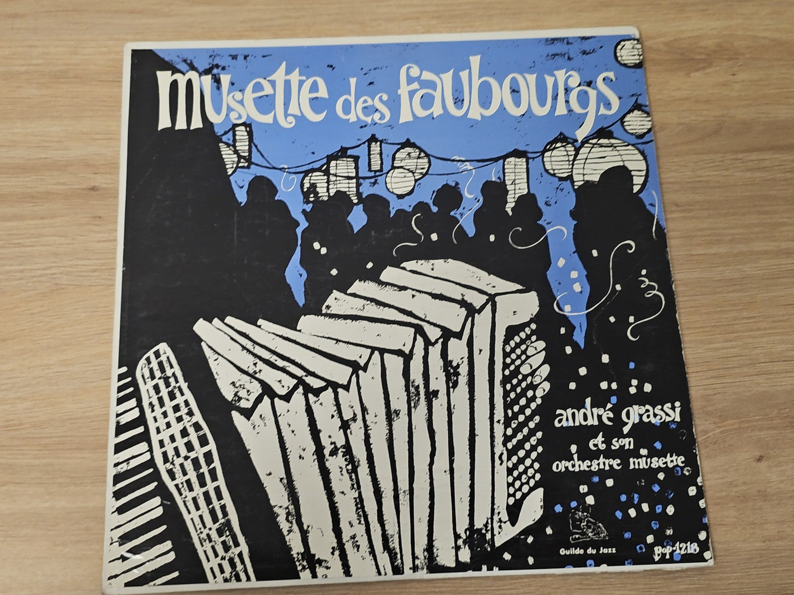 Vinyle 33T rétro musette des faubourgs ancien disque collection musique français