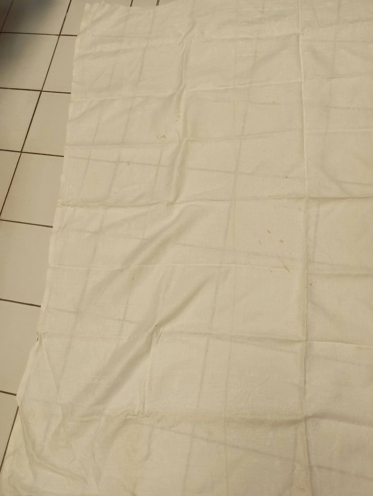 Drap de lit ancien brodé fin XIXe vintage rare, linge rétro collection déco