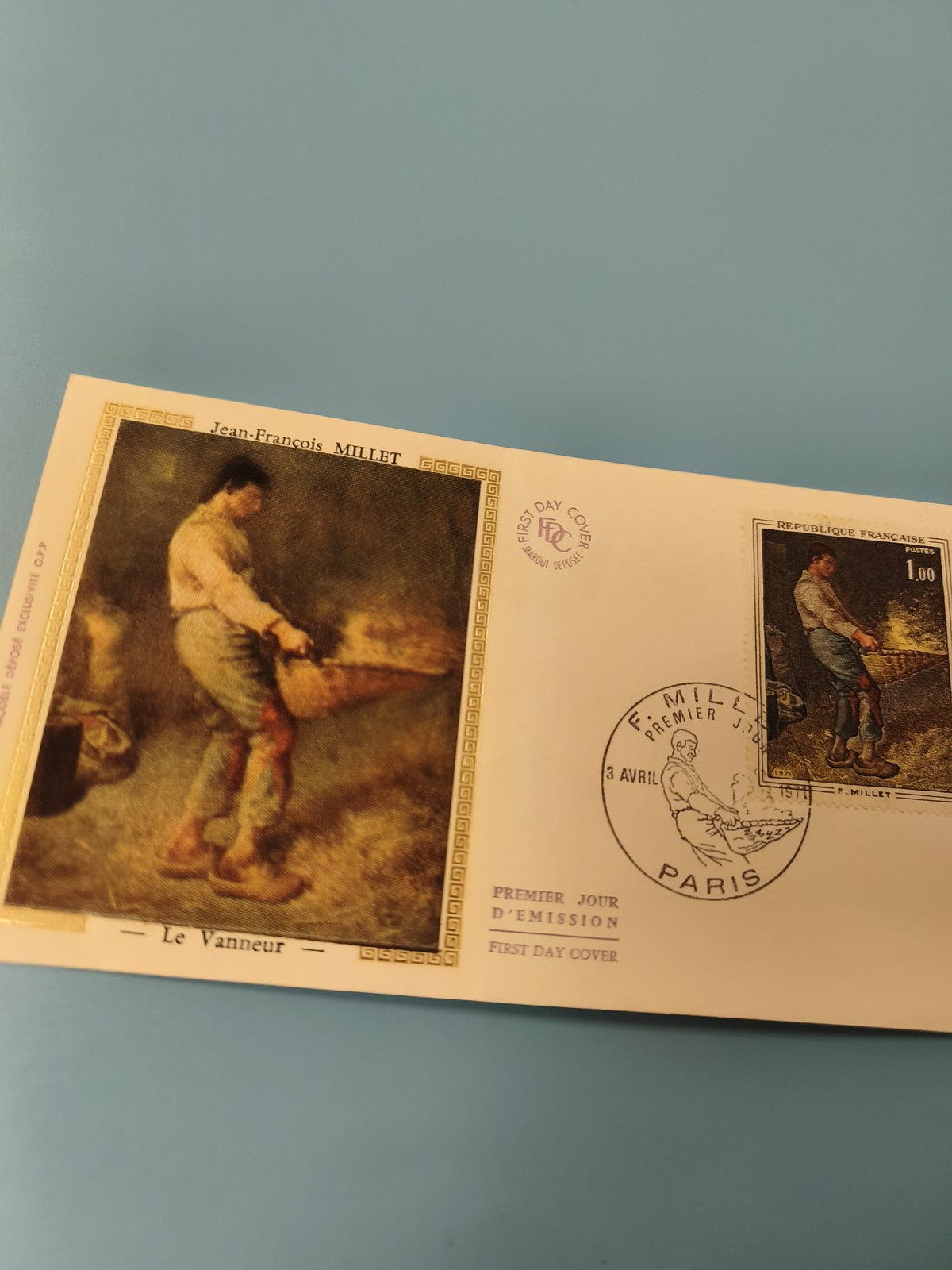 Enveloppe Premier Jour d?émission FDC Jean-François Millet Le Vanneur Paris