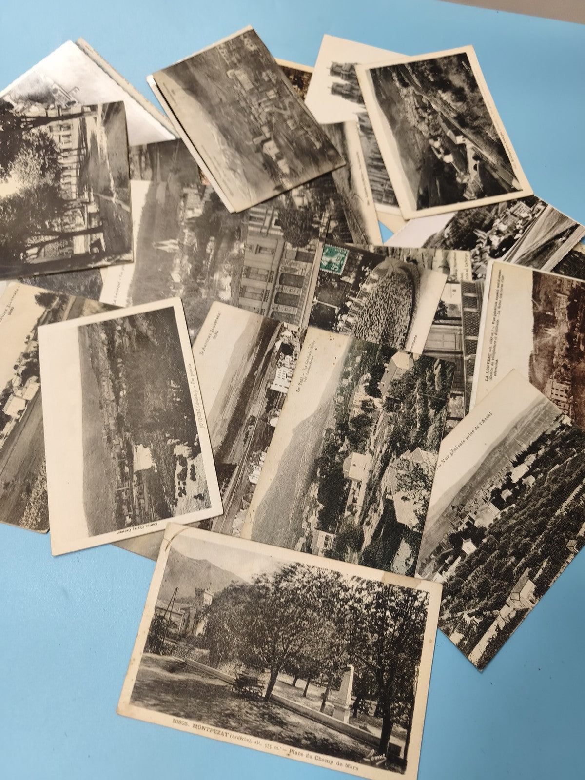 Lot cartes postales anciennes CPA noir et blanc divers lieux paysages France