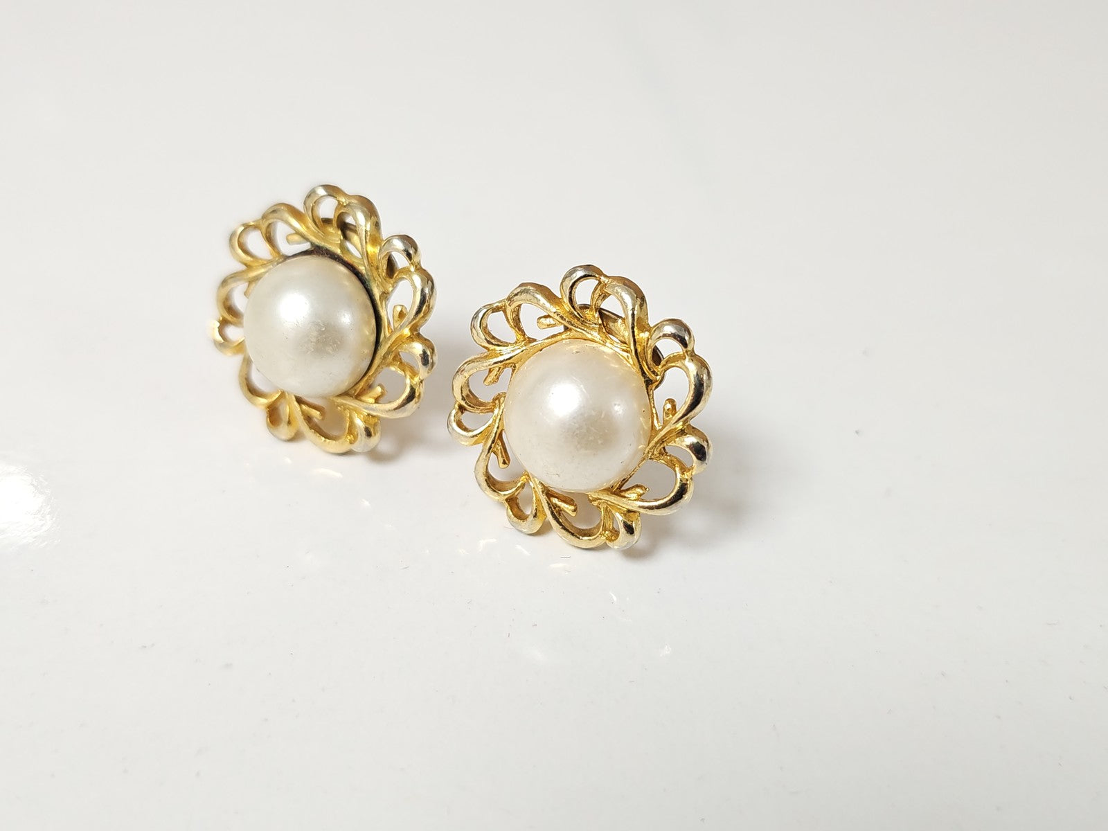 Pair of vintage old retro earrings for collector or amateur