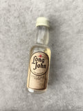 Miniature whisky Long John Macdonald bouteille partiellement remplie étiquette c