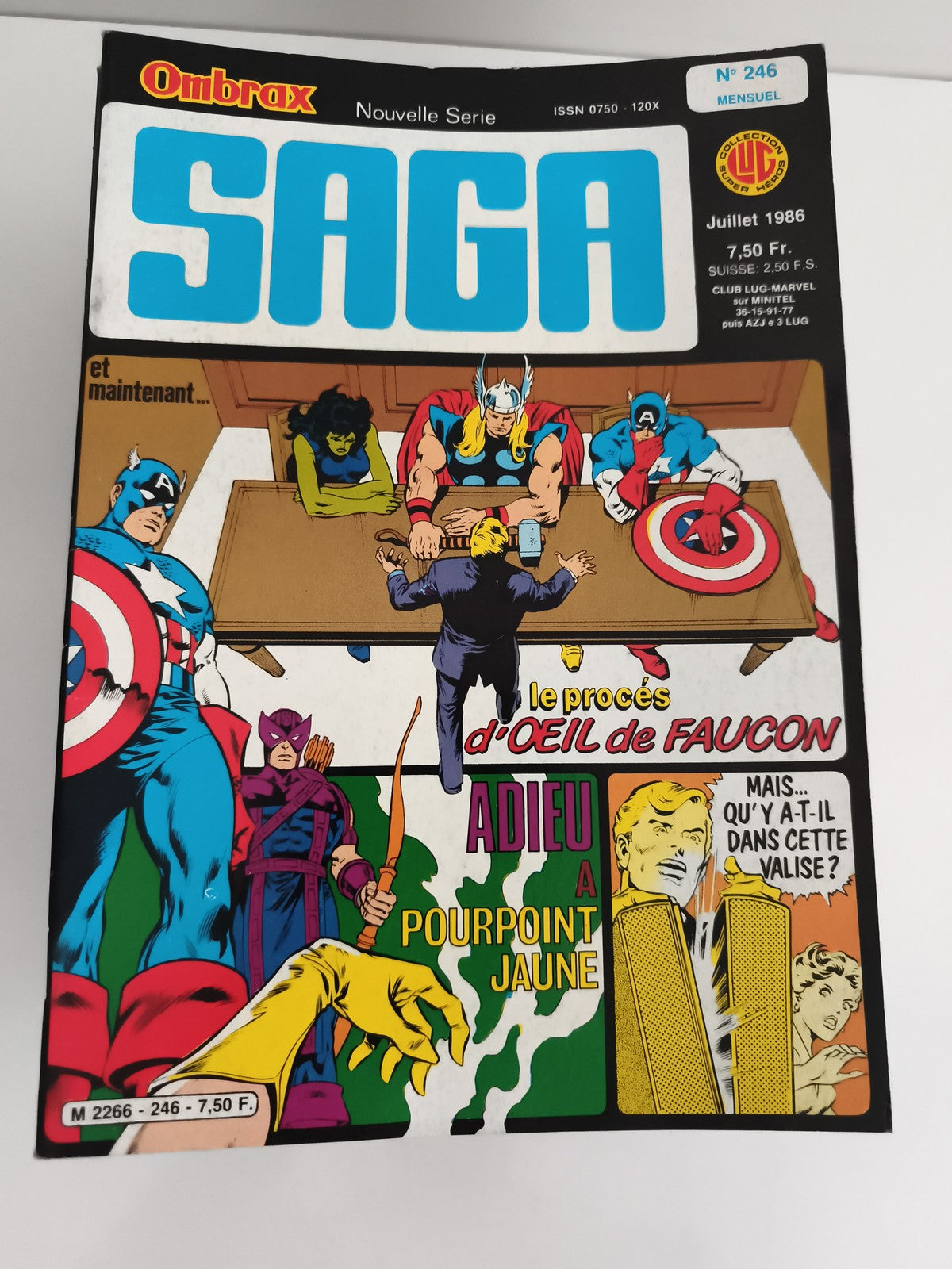 Comic vintage Ombrax Saga n°246 Marvel juillet 1986 Avengers Hawkeye