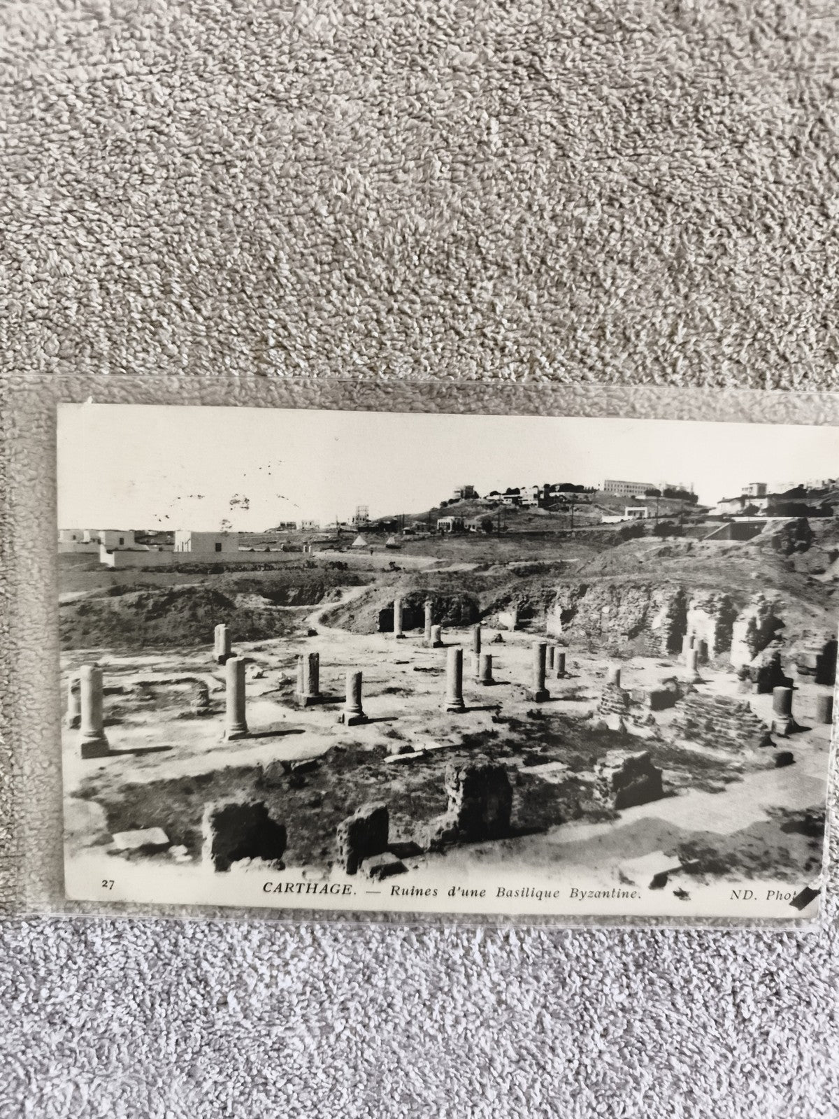 Carte postale CPA Carthage ruines basilique byzantine ND Phot noir et blanc