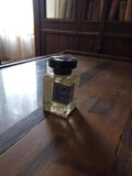 Miniature parfum vintage Balmain, flacon carré, cristal sculpté ancien