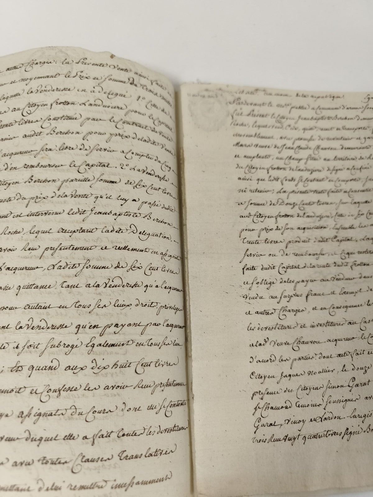 Lettre manuscrite administrative 1803, papier timbré, archive datée XIXe siècle