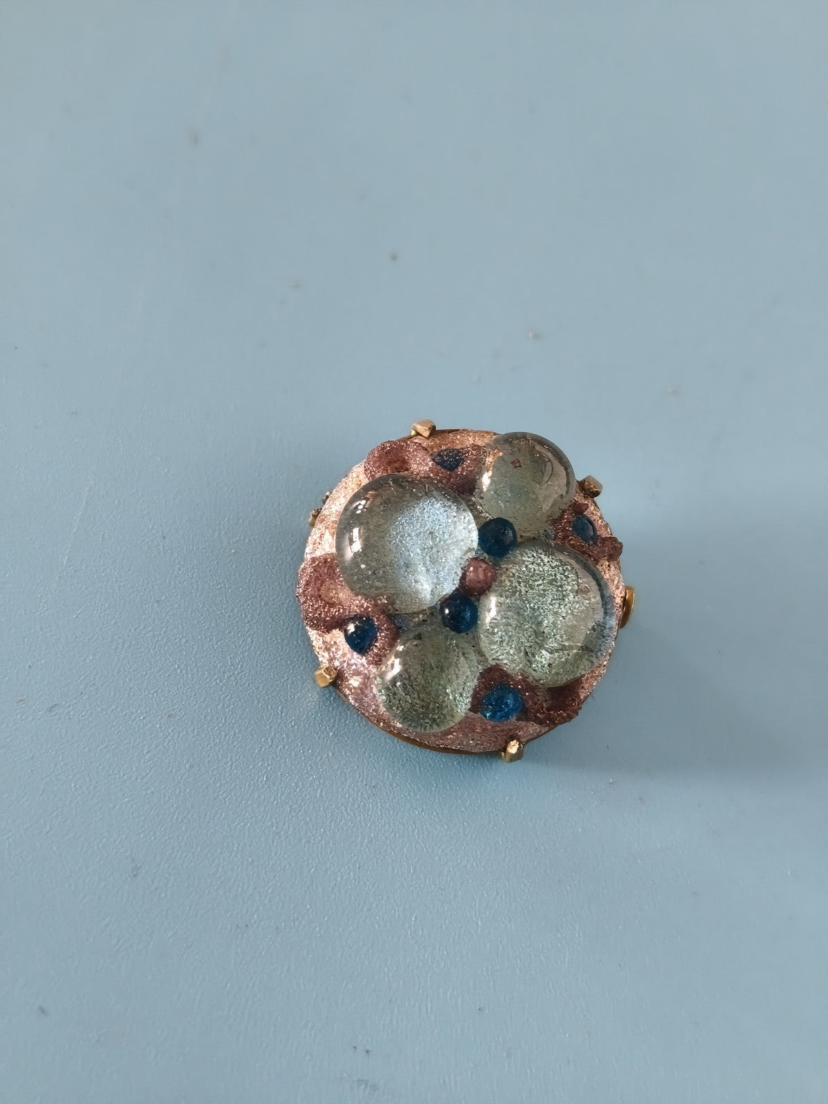 Broche ancienne signée Jacqueline Bobin Limoges France vintage pièce unique rare