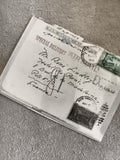 Lettre aérienne USA-France 1954 timbres Express cachets New York Philatélie