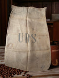 Sac toile de jute ancien URS, vintage rétro, sac à grains déco
