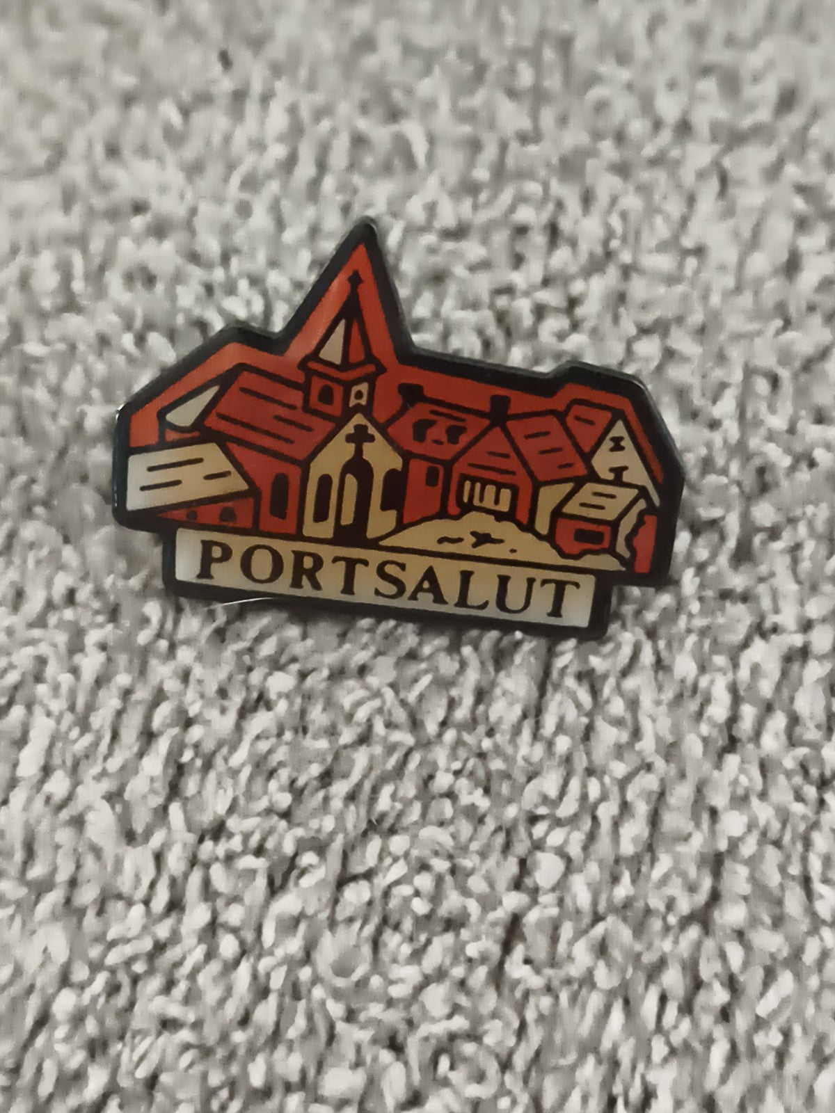 Pin's vintage PORTSALUT émaillé, fromagerie, badge ancien publicité (Ref 10)