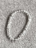 Bracelet perles translucides pierres naturelles, élastique, blanc clair