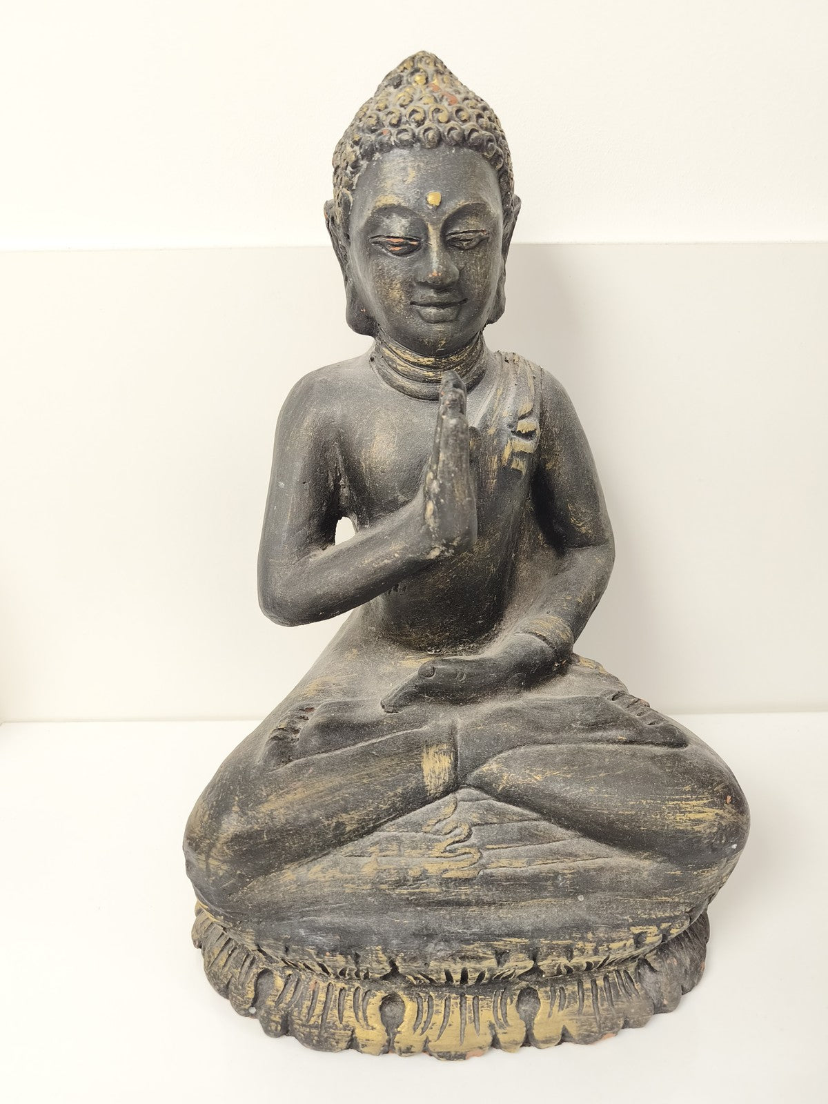 Large vintage terracotta Buddha statue Asian collection decoration