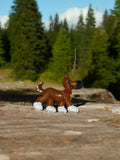 Figurine Plastoy Rantanplan Lucky Luke vintage chien BD marron