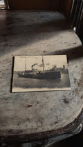 Carte postale navire PÉLION Cie Fraissinet maritime paquebot noir et blanc
