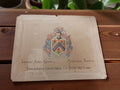Blason ancien peint Armoiries Jean-Pierre Geiger Andlau 1690 carton héraldique