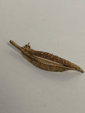 Broche vintage ancienne en métal doré, bijou rétro pour collectionneur