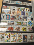 Lot de timbres République du Mali thématiques animaux, sports, fleurs, oblitérés