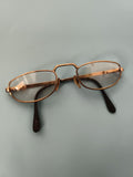 Lunettes de vue anciennes vintage années 1930 monture dorée ovale rétro