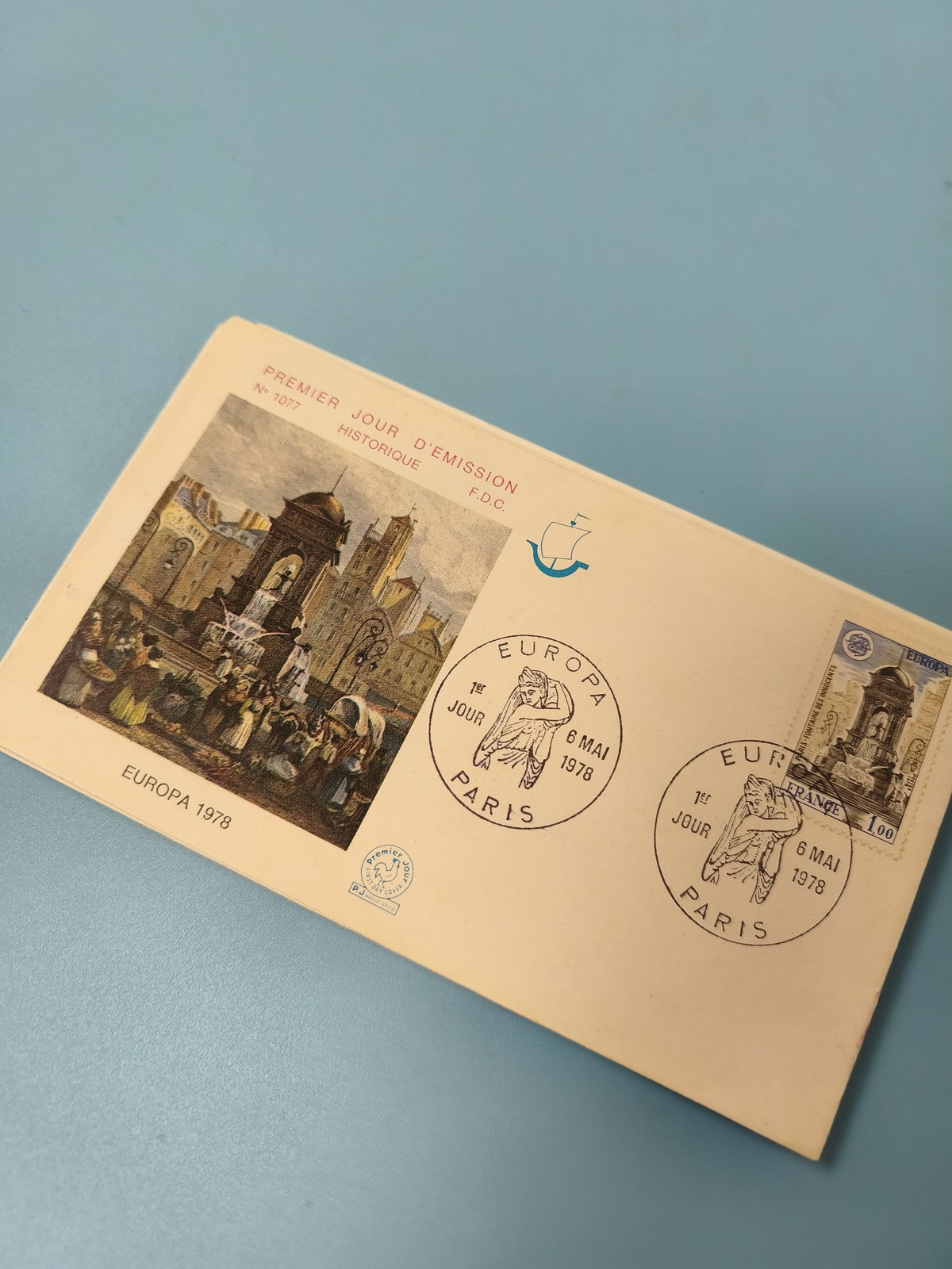 Enveloppe FDC Premier Jour d?Émission Europa 1978 Paris timbre décor ville