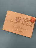 Lettre oblitérée Marseille 1933 publicité Gitanes timbre Semeuse philatélie (Ref