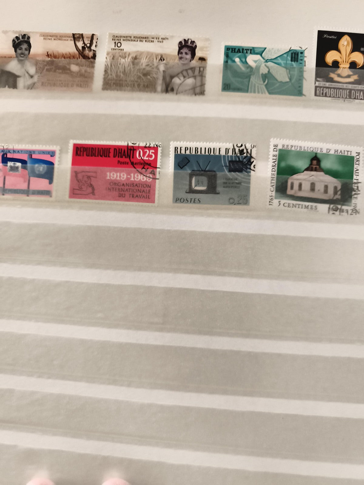 Timbres anciens Haïti lot x10 oblitérés thématiques années 60-70 philatélie