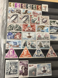 Lot de timbres Monaco multicolores, thèmes variés, formats classiques et triangu