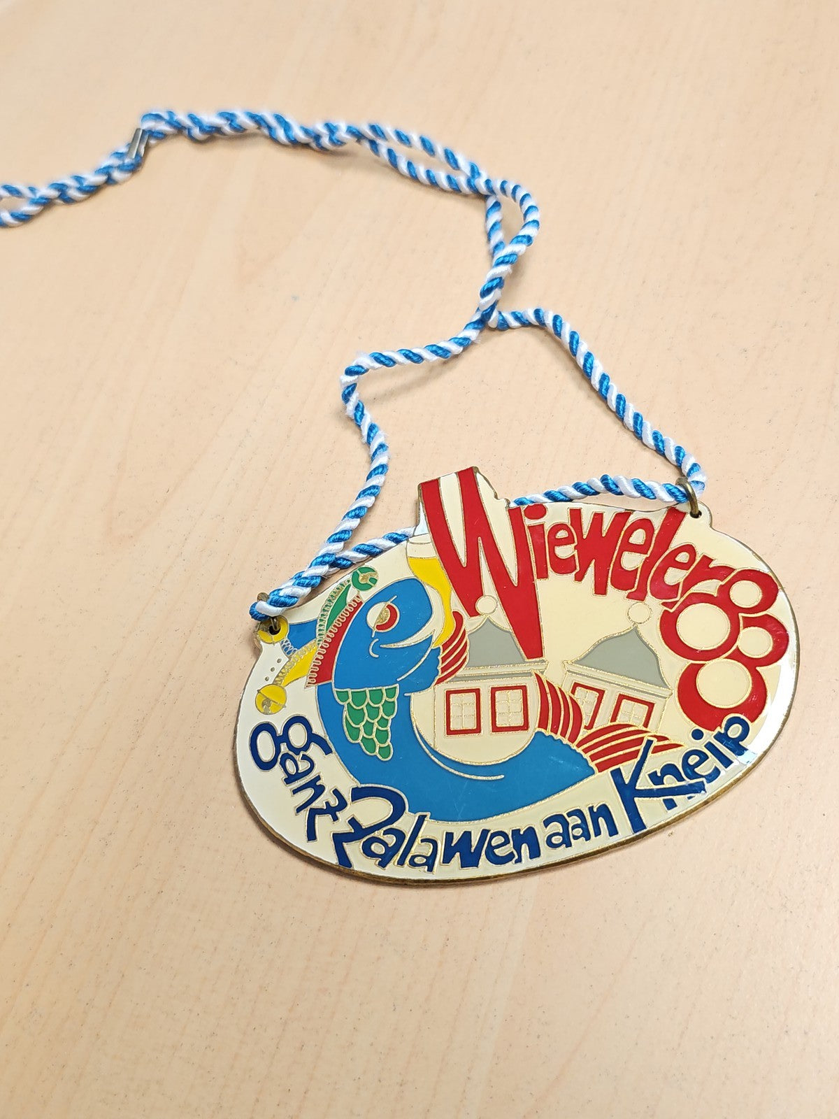 Médaille cyclisme vintage 1988 Allemagne, ancien trophée sportif collection
