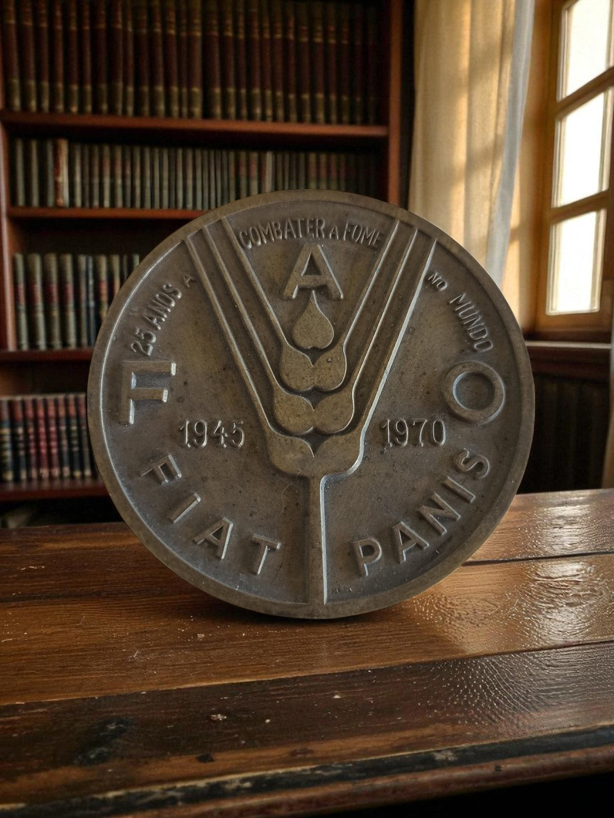 Médaille bronze FIAT PANIS 1945-1970 vintage, commémorative rétro