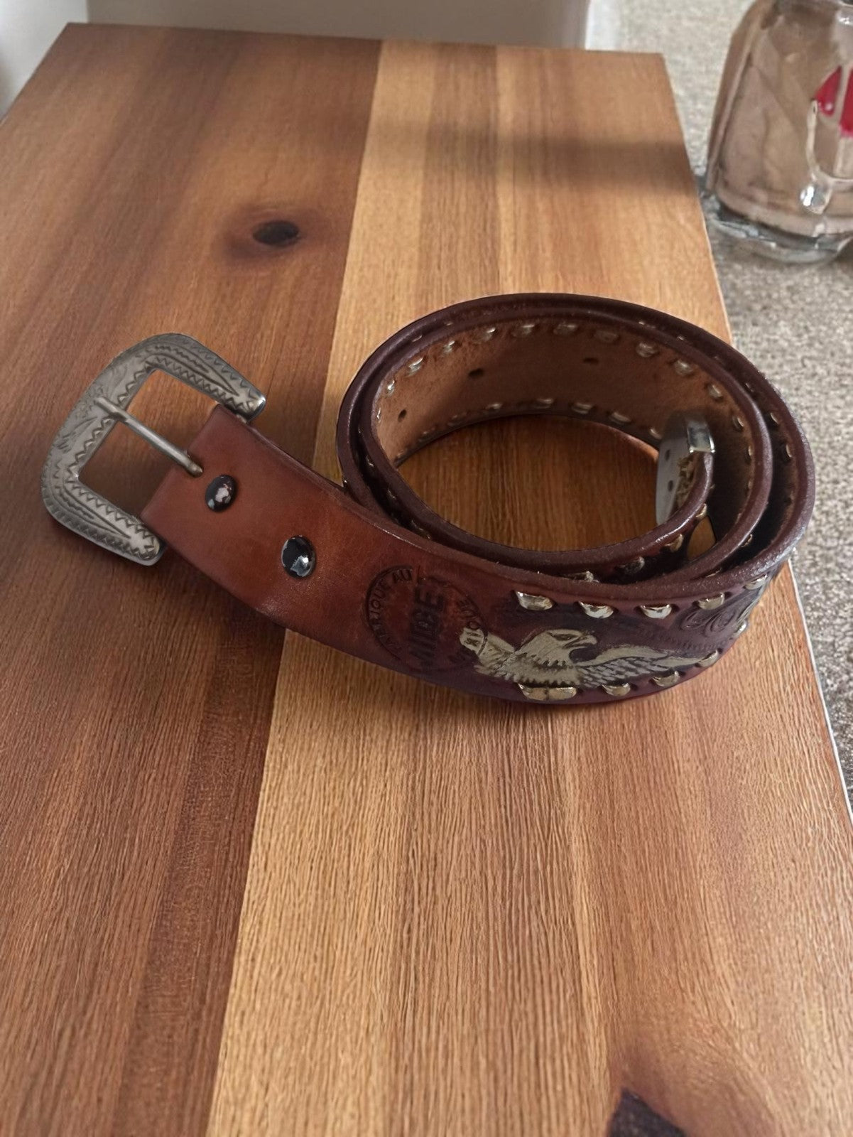 Ceinture en cuir mexicaine vintage marque Mexique