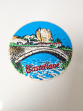 Vintage grand autocollant publicitaire Castellane ancien rétro collection déco