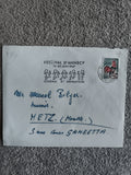 Lettre Festival Annecy 1967 timbre 0,30F coq France philatélie Metz (Ref 27)