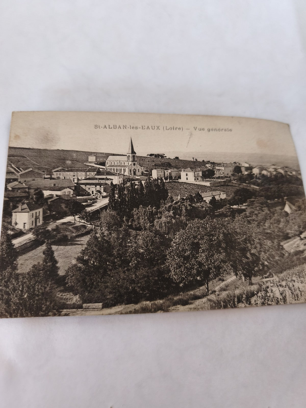 Carte postale ancienne vintage Saint-Alban-les-Eaux collection rétro France