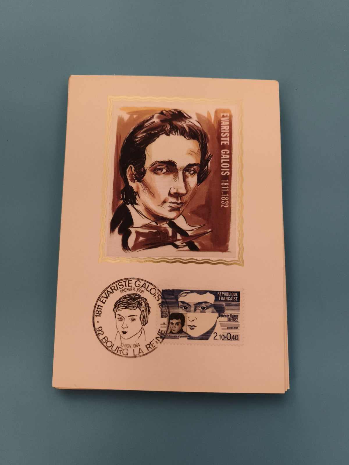 Carte souvenir Premier Jour Évariste Galois 1964 timbre France philatélie