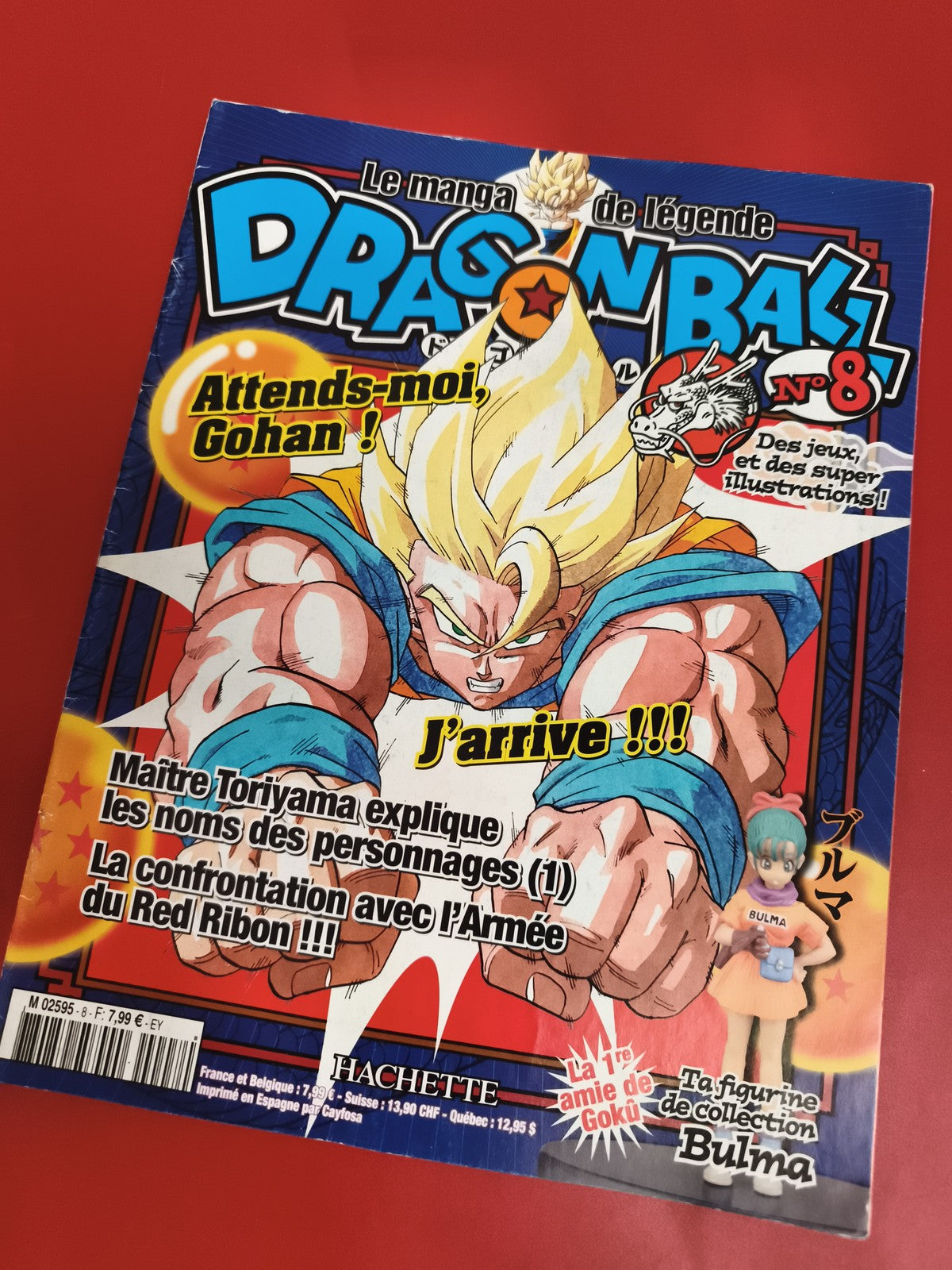 Magazine Dragon Ball Z n°8 vintage Hachette, couverture Goku, manga rétro