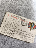 Carte postale militaire Armées de la République France drapeaux philatélie