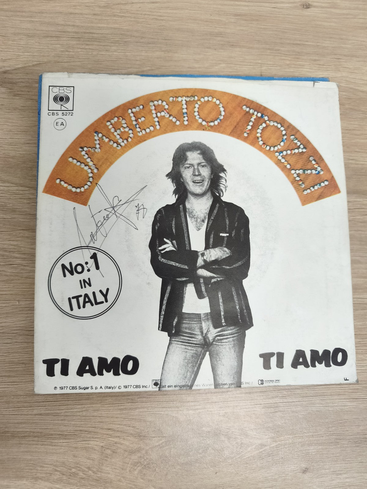 Vinyle 45 tours Umberto Tozzi Ti Amo pochette illustrée CBS 5272