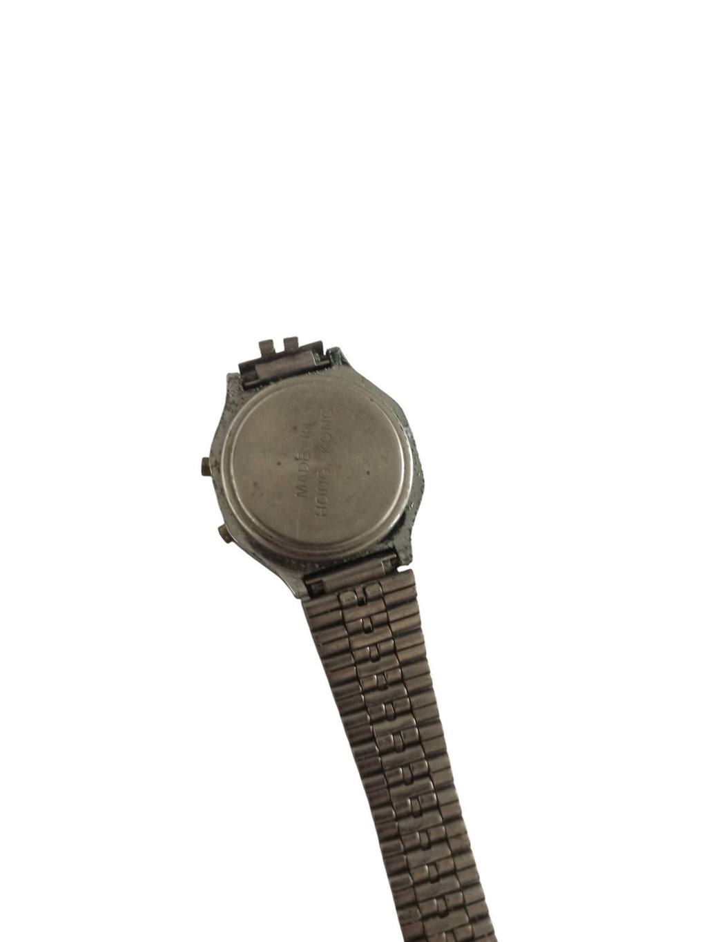 Montre digitale homme vintage K rétro à restaurer, bracelet métal, années 80