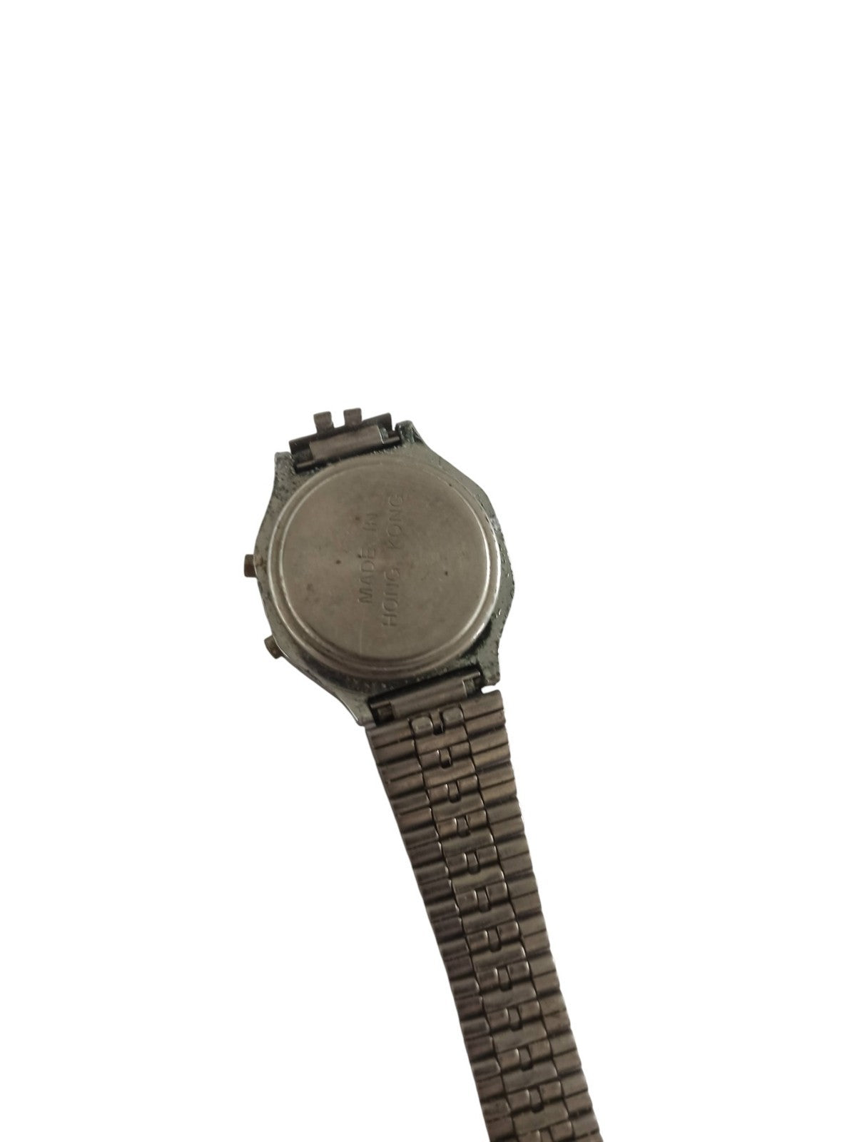 Montre digitale homme vintage K rétro à restaurer, bracelet métal, années 80